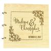 Wooden Wedding Guest Book Personalized Name and Date Rustic Wood Engraved Advice Book Photo Album view 1