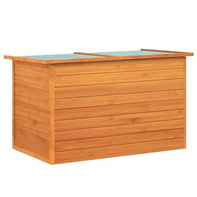 vidaXL Patio Wooden Storage Box Chest Blanket Toy Cushion Pillow Trunk Lidded Wood