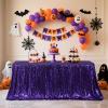 Poise3EHome Purple Sequin Tablecloth 90156 Inch Rectangle Sparkly Fabric Table Cloth for Birthday Wedding Halloween Party Holiday Decoration view 3