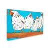 Trademark Fine Art Four Clucks by Pat Saunders-White, 16x24-Inch-Inch view 2