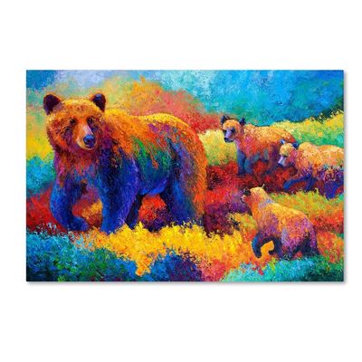 Trademark Fine Art Grizz Family by Marion Rose, 16x24-Inch-Inch