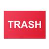Trash Sticker, 2 x 3 inch, Red, 300 Pack view 1