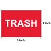 Trash Sticker, 2 x 3 inch, Red, 300 Pack view 2