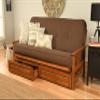 Kodiak Furniture Monterey Futon Set with Storage Drawers, with Barbados Base and Linen Cocoa Mattress view 1