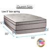 Dream Solutions USA Fifth Ave Extra Soft Foam Eurotop (PillowTop) 60"x80"x13" Queen Mattress & Low 5" Height Box Spring Set - Therapeutic Technology, Orthopedic Support, Quality Sleep System view 2