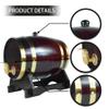 1.5L Whiskey Barrel Dispenser Oak Aging Barrels Home Whiskey Barrel Decanter for Wine, Spirits, Beer, and Liquor (Retro Color) view 4