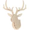 TINTON LIFE Creative Animal Head Wall Decor of The Entrance DIY 3D Puzzle Deer Head Wall Hanging Decor (Black) view 1