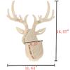 TINTON LIFE Creative Animal Head Wall Decor of The Entrance DIY 3D Puzzle Deer Head Wall Hanging Decor (Black) view 2