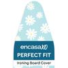 Encasa XO Ironing Board Cover and Pad 54"x18" - Thick 3mm Felt Padding, Drawstring Tightening & Lock, Easy Fit, Scorch & Stain Resistant, Fits X-Large Ironing Board - Daisy Blue view 1