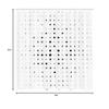 Ambesonne Abstract Shower Curtain, Pop Art Style Illustration with Big and Little Dots Minimalist Half Toned Pattern, Cloth Fabric Bathroom Decor Set with Hooks, 69" W x 84" L, White and Black view 3