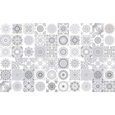 Ambiance 60 Stickers for Tiling | Adhesive Sticker Tile  Bathroom and Kitchen Mosaic Wall Tiles, Grey Shade, 10 x 10 cm, 60 Pieces
