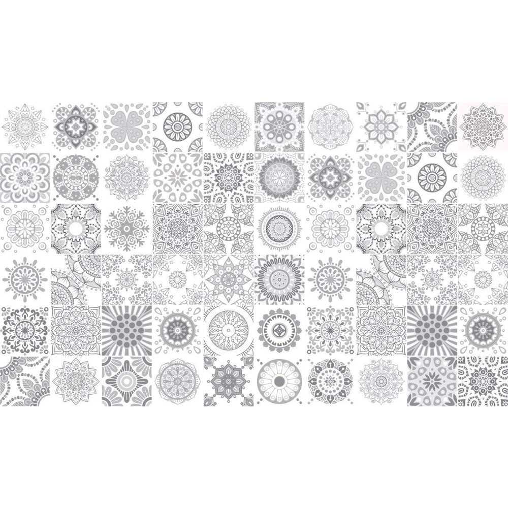 Ambiance 60 Stickers for Tiling | Adhesive Sticker Tile  Bathroom and Kitchen Mosaic Wall Tiles, Grey Shade, 10 x 10 cm, 60 Pieces