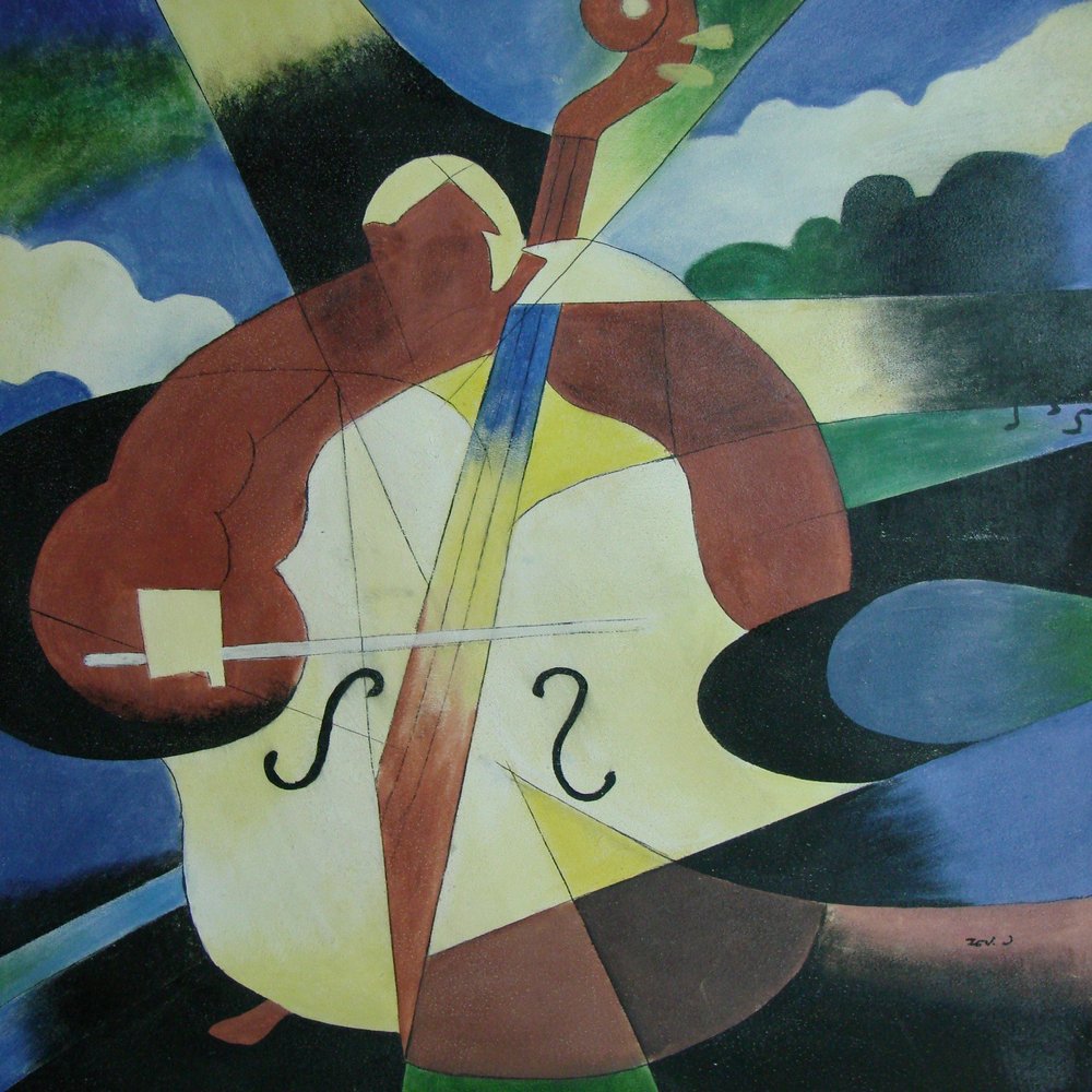 Abstract / Modern Oil Painting by Zev D. 30" x 40" DSC06589