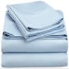 Singh's Textiles 600 Thread Count 100% Egyption Cotton Full Sleeper Sofa Bed Sheet Set (54" x 72" + 4") Sky/Light Blue Solid view 1
