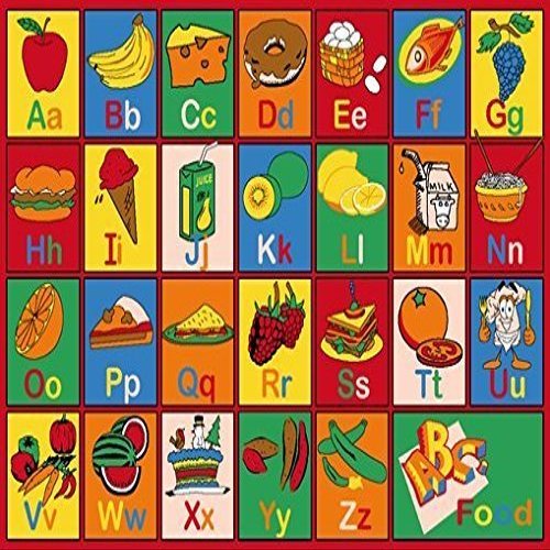 Champion Rugs CR'S 8FTX11FT Kids Educational/Playtime Rug 7FT.4INX10FT.4IN Please Check All Pictures (ABC Food)