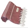Bersuse Beach Towels Peshtemal Turkish Towels Anatolia Collection Premium Turkish Beach Towel, 100% Cotton, Large, Quick-Dry, Sand-Free, Lightweight - 37x70 Inches, Burgundy (Set of 6) view 1