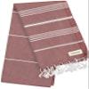 Bersuse Beach Towels Peshtemal Turkish Towels Anatolia Collection Premium Turkish Beach Towel, 100% Cotton, Large, Quick-Dry, Sand-Free, Lightweight - 37x70 Inches, Burgundy (Set of 6) view 4