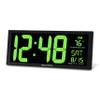 AcuRite 75155M 14.5" Large Green LED Digital Clock Inch, Green view 3