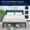 Spring Coil 2-Inch High Density Foam Topper,Adds Comfort to Mattress, Queen Size, Off White view 2
