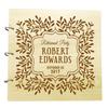 Personalized Retirement Party Wood Engraved Guest Book, Photo Album Custom Scrapbook view 1