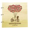 Handmade Personalised Wedding Sign in Guestbook Rustic Wood Engraved Photo Album Scrapbook view 1