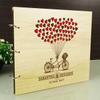 Handmade Personalised Wedding Sign in Guestbook Rustic Wood Engraved Photo Album Scrapbook view 4