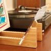 KAIU Vinyl Record Storage Holder - Solid Wood with Crystal Clear Acrylic Holder - Premium Design, Perfect 12" LPs or 7" Singles Display Unit - Stores and Supports up to 50 Albums (Clear) view 2
