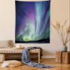 Ambesonne Aurora Borealis Tapestry, Exquisite Atmosphere Solar Starry Sky Calming Night Image, Wall Hanging for Bedroom Living Room Dorm Decor, 40" X 60", Dark Blue Mint Green view 1
