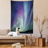 Ambesonne Aurora Borealis Tapestry, Exquisite Atmosphere Solar Starry Sky Calming Night Image, Wall Hanging for Bedroom Living Room Dorm Decor, 40" X 60", Dark Blue Mint Green view 2
