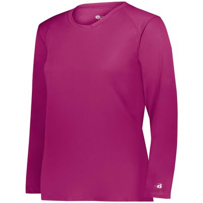 B-Core Ladies' L/S Tee Hot Pink Medium
