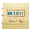 Handmade Personalized Wood Engraved Wedding Guest Book Custom Wooden Photo Albums view 1