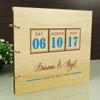 Handmade Personalized Wood Engraved Wedding Guest Book Custom Wooden Photo Albums view 2