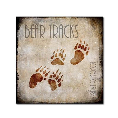 Trademark Fine Art Moose Lodge 2 - Bear Tracks by LightBoxJournal, 18x18-Inch-Inch