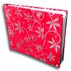 Handmade Recycled Paper Book - Journal, wedding guest book, scrapbook, photo album - 9x7 Inches (Red Silver) view 1