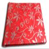 Handmade Recycled Paper Book - Journal, wedding guest book, scrapbook, photo album - 9x7 Inches (Red Silver) view 2