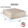 Dream Solutions USA Comfort Pedic Firm (Eurotop) PillowTop Twin (39"x75"x11") Mattress & Low 5" Height Box Spring - Sleep System with Enhanced Foam Encased Support- Fully Assembled, Plush Knit Cover view 2