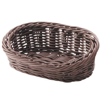 Banyo 91-157C Resin Amenity Basket, Oval, Small, Dark Brown