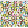 Ambesonne Retro Shower Curtain, Abstract Grunge Background with Geometric Cubes Inner Circles Graphic Design, Cloth Fabric Bathroom Decor Set with Hooks, 69" W x 75" L, Multicolor White view 2
