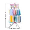 BAOYOUNI Folding Clothes Drying Rack 3-Tier Indoor Outdoor Space Saving Stand Hanger with 24 Clips and 32 Towels Bars for Baby Clothes, Cloth Diapers, Socks, Bras, Towels, Underwear (Pink) view 4