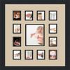 ArtToFrames Collage Photo Frame Double Mat with 1-4.75x6.75 and 12-2x3 Openings and Satin Black Frame view 3