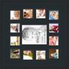 ArtToFrames Collage Photo Frame Double Mat with 1-8x10 and 12-4x4 Openings and Satin Black Frame view 3