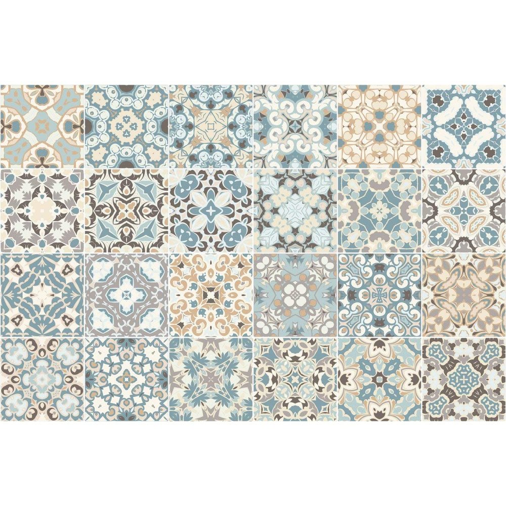 Ambiance-Live 24 Adhesive Tile Adhesives Tile Stickers | Sticker Wall Tiles Bathroom and Kitchen Mosaic Tiles | Authentic Design 10 x 10 cm, 24 Pieces