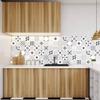 Ambiance col-RV-0313_10x10cm Tile Sticker, 10 x 10 cm, Gomtriques Nuance De Gris view 1