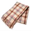 Arus Acrylic Highlands Collection Queen Size Tartan Plaid Design Throw Blanket Sahara, 60x80 inch view 2