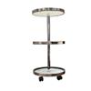 New Spec Round Glass Mobile Bathroom Towel and Utiliy Cart, Chrome view 1