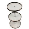 New Spec Round Glass Mobile Bathroom Towel and Utiliy Cart, Chrome view 2