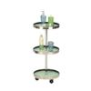 New Spec Round Glass Mobile Bathroom Towel and Utiliy Cart, Chrome view 4