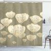 Ambesonne Floral Shower Curtain, Pastel Beige Toned Flower Blooms Floret Buds Essence Nature Themed Illustration, Cloth Fabric Bathroom Decor Set with Hooks, 69" W x 70" L, Taupe view 1
