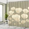 Ambesonne Floral Shower Curtain, Pastel Beige Toned Flower Blooms Floret Buds Essence Nature Themed Illustration, Cloth Fabric Bathroom Decor Set with Hooks, 69" W x 70" L, Taupe view 4