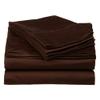 Singh's Textiles 600 Thread Count 100% Egyption Cotton Full Sleeper Sofa Bed Sheet Set (54" x 72" + 4") Chocolate Solid view 1